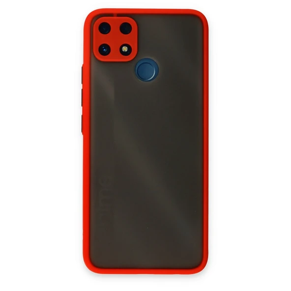 Realme C25 Uyumlu Kılıf Montreal Silikon Kapak - Kırmızı ürün görseli 1