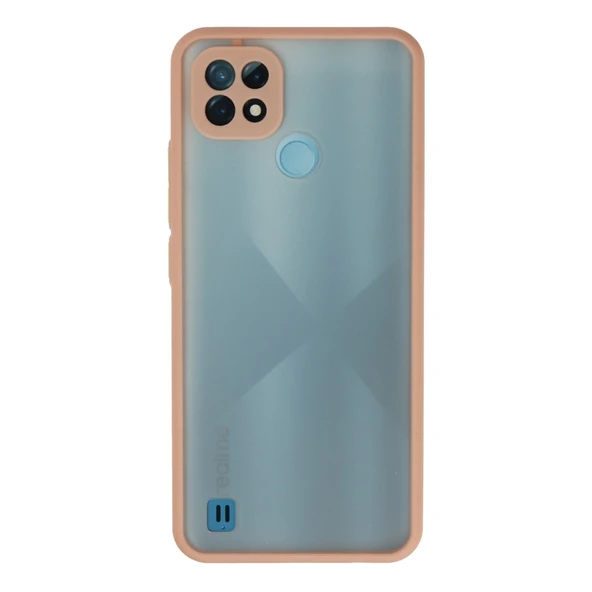 Realme C21 Uyumlu Kılıf Montreal Silikon Kapak - Pembe ürün görseli 1