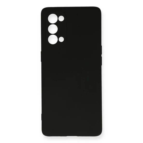 Oppo Reno 5 Pro Uyumlu Kılıf Nano İçi Kadife Silikon - Siyah ürün görseli 1