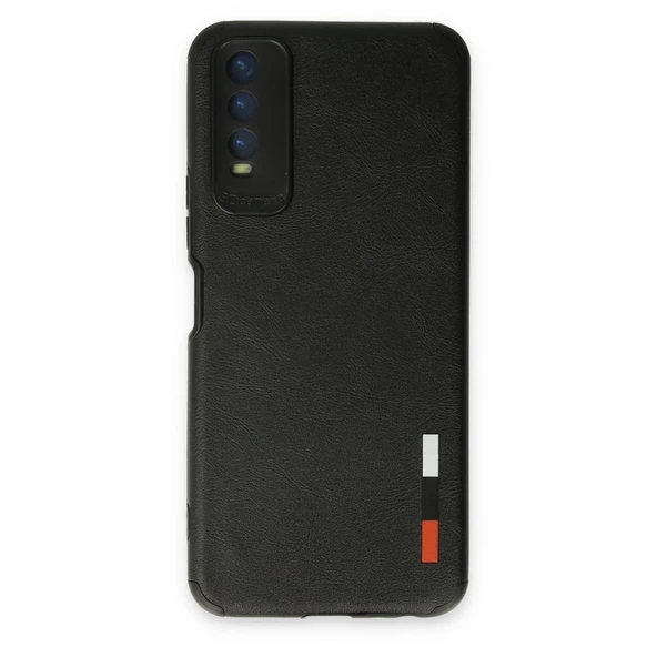 Vivo Y11s Uyumlu Kılıf Loop Deri Silikon - Siyah ürün görseli 1