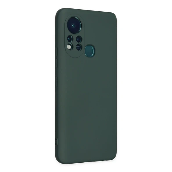 İnfinix Hot 11s Uyumlu Kılıf Nano İçi Kadife Silikon - Koyu Yeşil ürün görseli 1