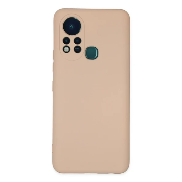 İnfinix Hot 11s Uyumlu Kılıf Nano İçi Kadife Silikon - Pudra ürün görseli 1