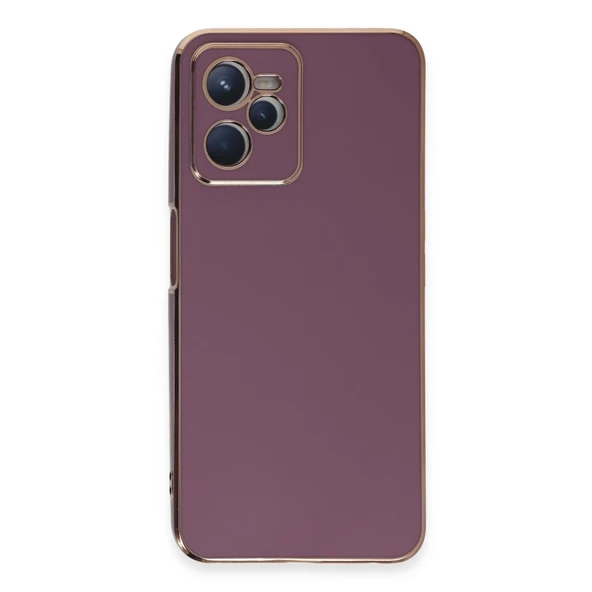 Realme C35 Uyumlu Kılıf Volet Silikon - Mor ürün görseli 1