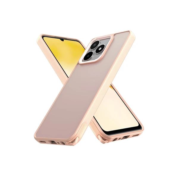Realme C53 Uyumlu Kılıf Elegant Kapak - Pudra ürün görseli 1