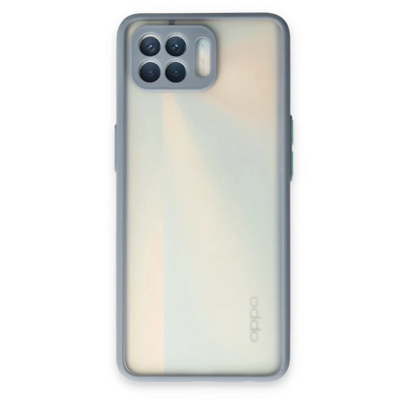 Oppo Reno 4 Lite Uyumlu Kılıf Montreal Silikon Kapak - Gri ürün görseli 1
