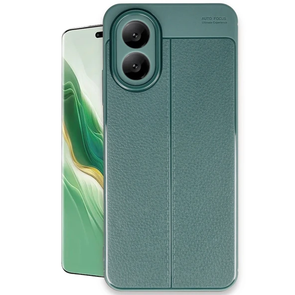 Oppo A38 Uyumlu Kılıf Auto Focus Kapak - Koyu Yeşil ürün görseli 1
