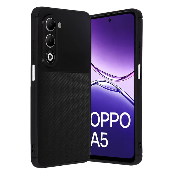 Oppo A5 4g Uyumlu Auto Focus Karbon Kapak - Siyah ürün görseli 1