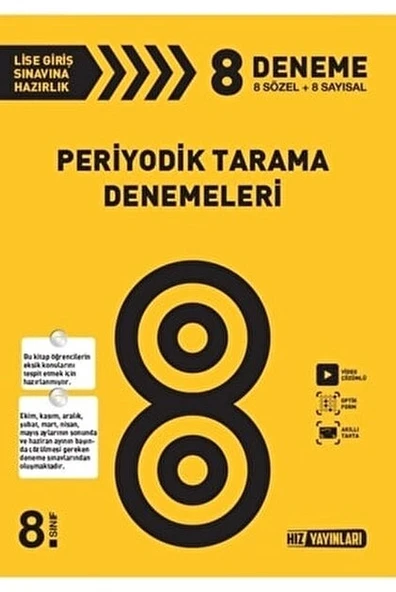 Hız 8.Sınıf Sözel-Sayısal Periyodik Tarama Denemeleri ürün görseli 1