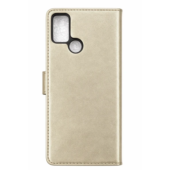 Tecno Pova Uyumlu Trend S Plus Kapaklı Kılıf - Gold ürün görseli 1