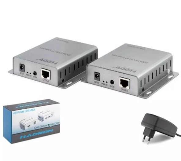 HADRON HDX1343 HDMI KVM IP Extender 200 m - Gümüş ürün görseli 1