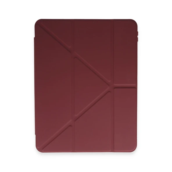 iPad Pro 12.9 (2021) Uyumlu Kılıf Kalemlikli Mars Tablet Kılıfı - Mürdüm ürün görseli 1
