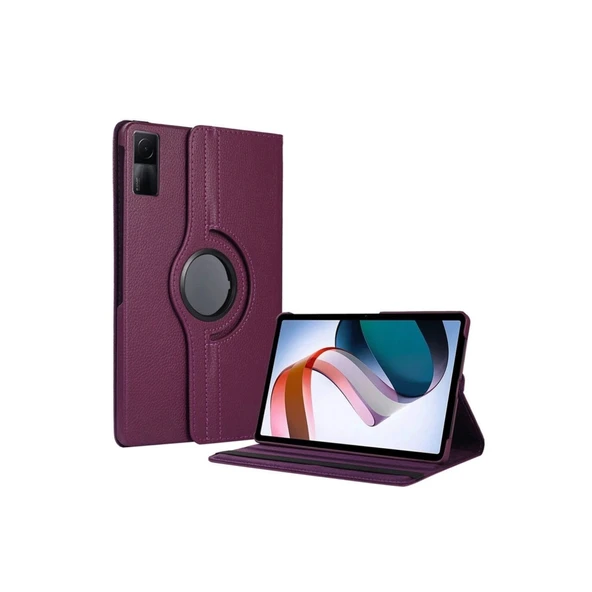Xiaomi Redmi Pad Se 4g Kılıf 360 Tablet Deri Kılıf - Mürdüm ürün görseli 1