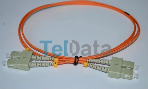 TELDATA TLD-SCMM85 SC-UPC-SC-UPC MM DX OM2 1 METRE FIBER OPTIK PATCHCORD ürün görseli 1