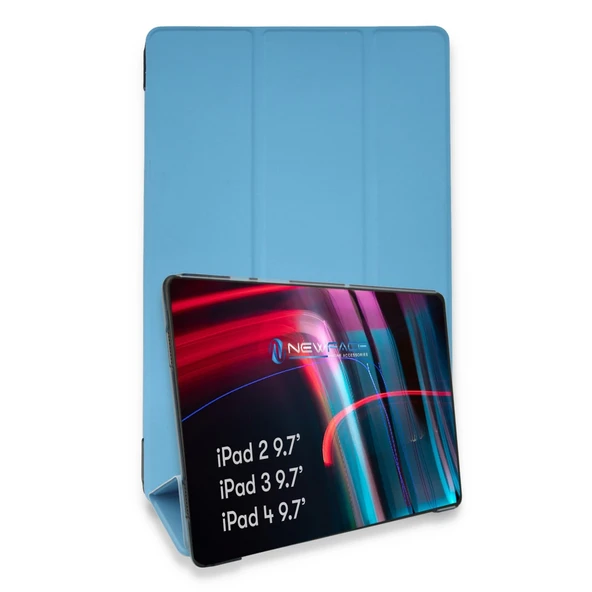 iPad 4 9.7 Uyumlu Kılıf Tablet Smart Kılıf - Mavi ürün görseli 1