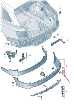 Audi A4 2012-2015 Ön Çeki Demir Kapağı (Oem No: 8K0807441Bgru) ürün görseli 1