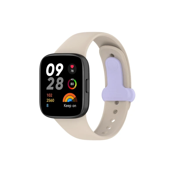 Xiaomi Redmi Watch 3 Uyumlu Origin Silikon Kordon (saat Değildir) - Bej ürün görseli 1