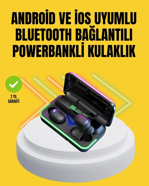 E10 Powerbanklı Bluetooth Kulaklık Oyun Modu ve Şık Tasarım ürün görseli 1