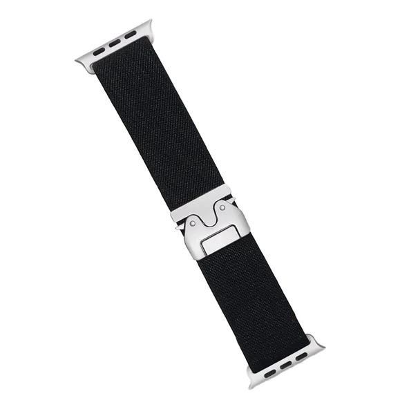 Apple Watch 42mm Uyumlu Forest Kumaş Kordon (saat Değildir) - Siyah ürün görseli 1