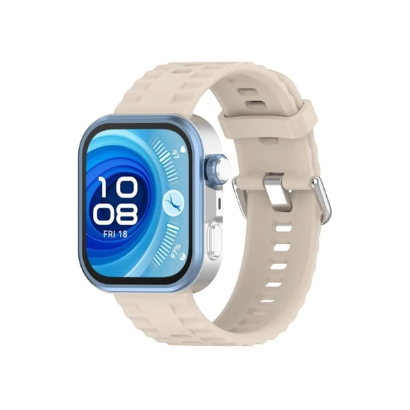 Huawei Watch Fit 3 Uyumlu Klasik Kordon (saat Değildir) - Krem ürün görseli 1