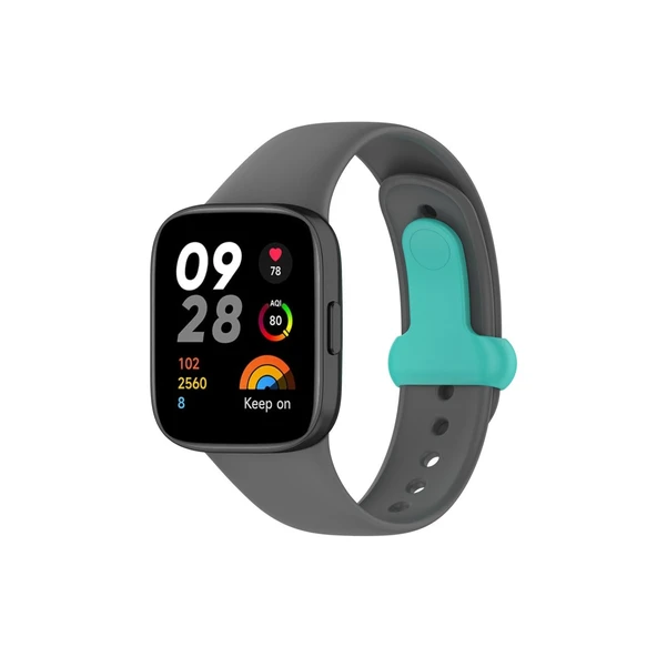 Xiaomi Redmi Watch 3 Uyumlu Origin Silikon Kordon (saat Değildir) - Füme ürün görseli 1