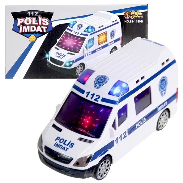 112 Polis İmdat 3D Işıklı Sesli Polis Aracı ürün görseli 1