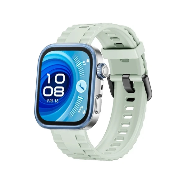 Huawei Watch Fit 3 Uyumlu Klasik Kordon (saat Değildir) - Açık Yeşil ürün görseli 1