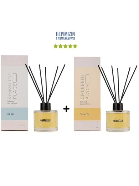 Sakız Sympathetic Place + Vanilya Cheerful Place Dekoratif Ortam Kokusu 120 ml - Bambu Çubuklu ürün görseli 1