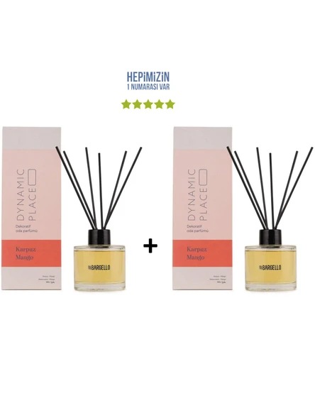 2x Karpuz Mango Dekoratif Ortam Kokusu 120 ml Dymanic Place - Bambu Çubuklu ürün görseli 1