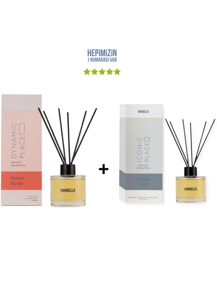 Karpuz Mango Dynamic Place + Sümbül Amber Iconic Place Dekoratif Ortam Kokusu 120 ml - Bambu Çubuklu ürün görseli 1