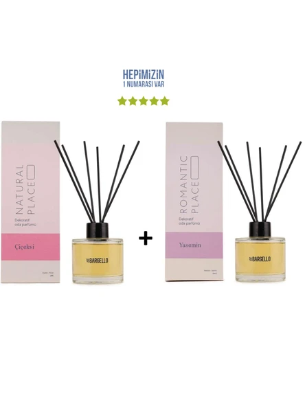 Çiçeksi Natural Place + Yasemin Romantic Place Dekoratif Ortam Kokusu 120 ml - Bambu Çubuklu ürün görseli 1