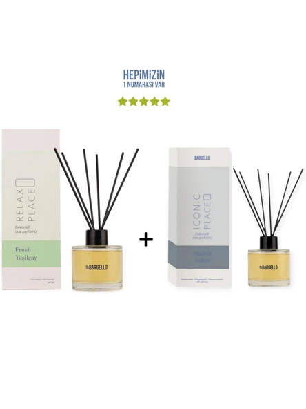 Yeşil Çay Relax Place + Sümbül Amber Iconic Place Dekoratif Ortam Kokusu 120 ml - Bambu Çubuklu ürün görseli 1