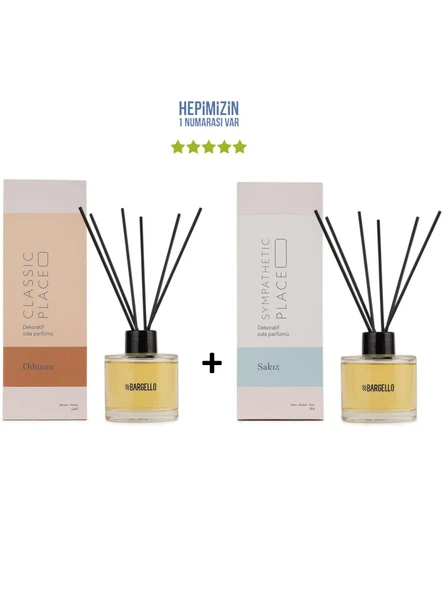 Odunsu Classic Place + Sakız Sympathetic Place Dekoratif Ortam Kokusu 120 ml - Bambu Çubuklu ürün görseli 1