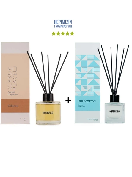 Odunsu Classic Place 120 ml + Pure Cotton 50 ml & Dekoratif Ortam Kokusu - Bambu Çubuklu ürün görseli 1