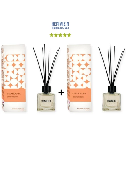2x Clean Aura Dekoratif Ortam Kokusu 50 ml - Bambu Çubuklu ürün görseli 1