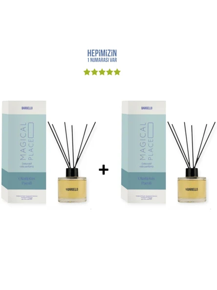 2x Okaliptus Paçuli Dekoratif Ortam Kokusu 120 ml Magical Place - Bambu Çubuklu ürün görseli 1