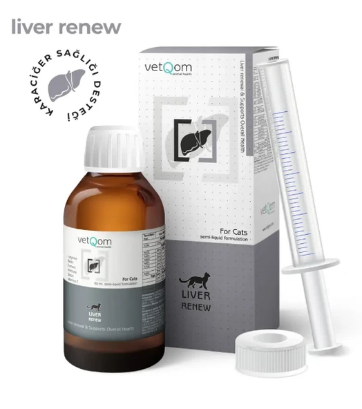 Vetqom Kedi Liver Renew Karaciğer Destek Likiti 60 M ürün görseli 1