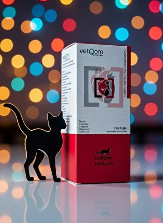 Vetqom Cardiac Health Kedi Kalp Destekleyici Likit Damla 60 ml (Taurin ve Ritim Düzenleyici) ürün görseli 1