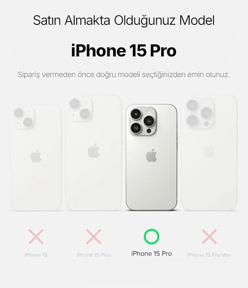 Abatech iPhone 15 Pro Şeffaf Telefon Kılıfı - Resim 3