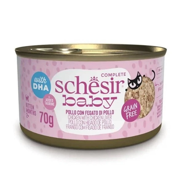 Schesir Tavuk ve Somonlu Yavru Kedi Konserve 70 Gr ürün görseli 1