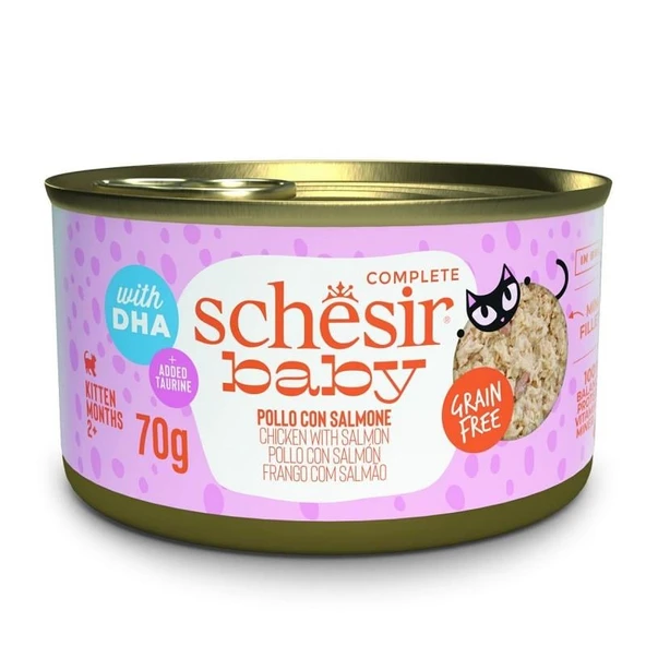 Schesir Tavuk ve Somonlu Yavru Kedi Konserve 70 Gr ürün görseli 1