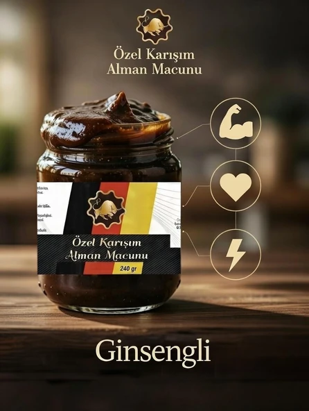 Alman Multivitamin Besin Keçiboynuzu Pekmezli Ballı Ginsengli Polenli 240 gr Güç ve Kuvvet ürün görseli 1