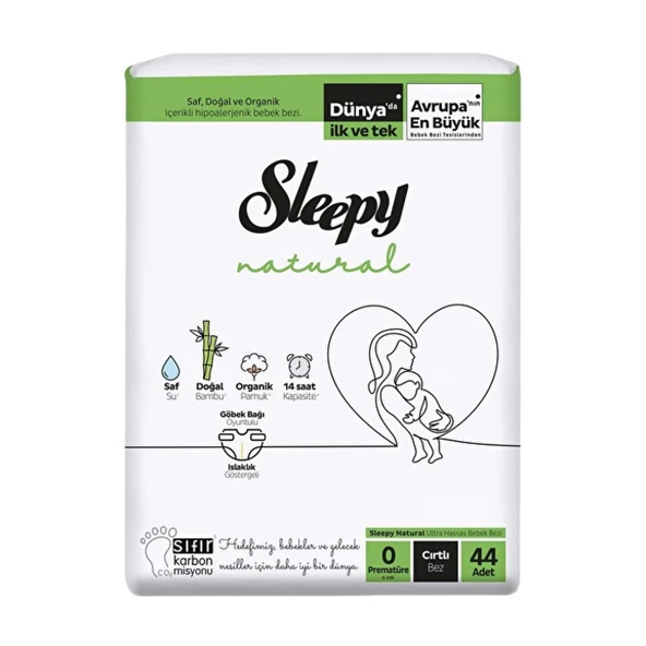 Sleepy Bebek Bezi 0 No Prematüre 0-3 Kg 44'lü ürün görseli 1