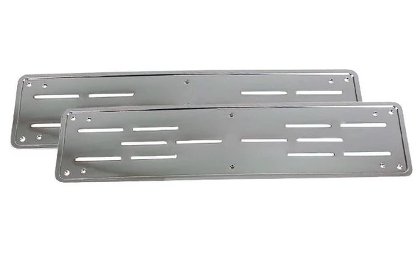 Oto Plakalık Ince Abs Plastik Üzerine Krom Kaplama 1 Takım 2 Adet ürün görseli 1