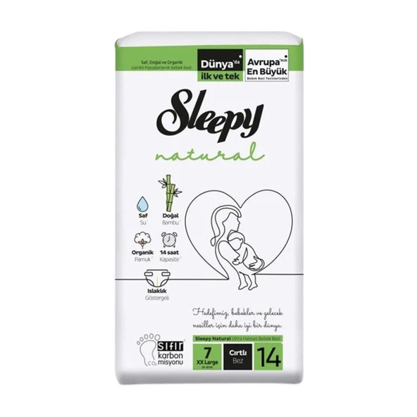 Sleepy Bebek Bezi Natural No 7 14'lü ürün görseli 1