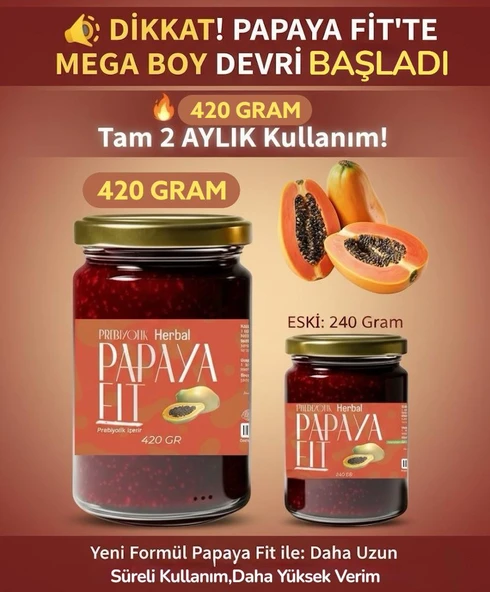 Papaya Fit Biberiyeli Bitkisel Macun 420 gr ürün görseli 1