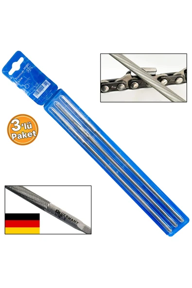 PFERD Germany 3lü Paket Motorlu Testere Zincir Bileme Eğesi 5/32 4.0mm İnce Eğe ürün görseli 1