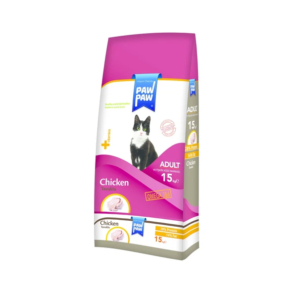 Paw Paw Tavuklu Yetişkin Kedi Maması 15 KG ürün görseli 1