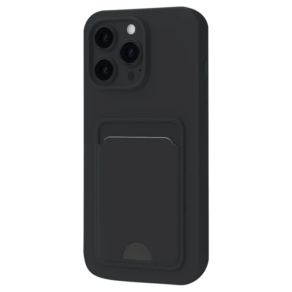 iPhone 16 Pro Cardy Soft Kartlık Cepli Silikon Kapak ürün görseli 1