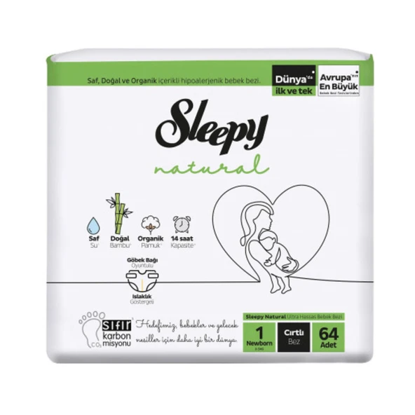 Sleepy Bebek Bezi 1 No 64'lü ürün görseli 1