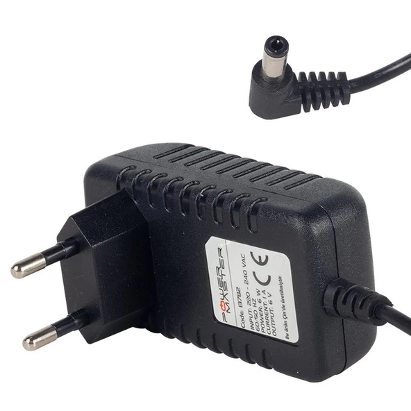 Powermaster PM-13782 6 Volt - 1 Amper 5.5*2.5 Mm Uçlu Priz Tipi Adaptör ürün görseli 1